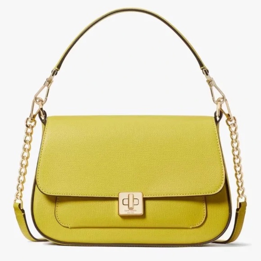 Brand New Kate Spade Phoebe Leather Lime Color Crossbody Bag